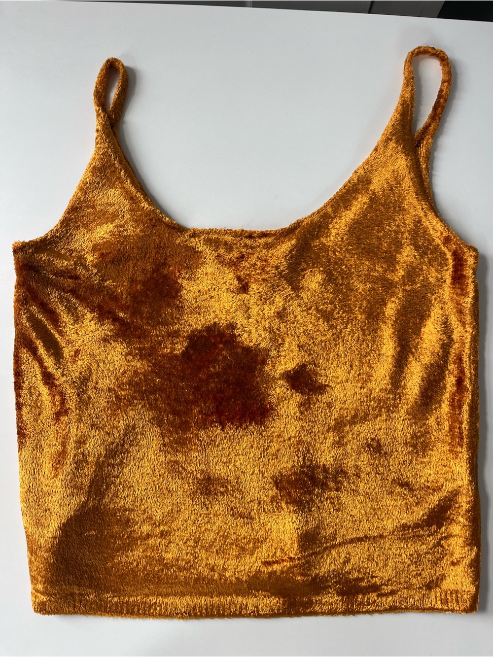 Velvet Tank Top - Gold/Caramel